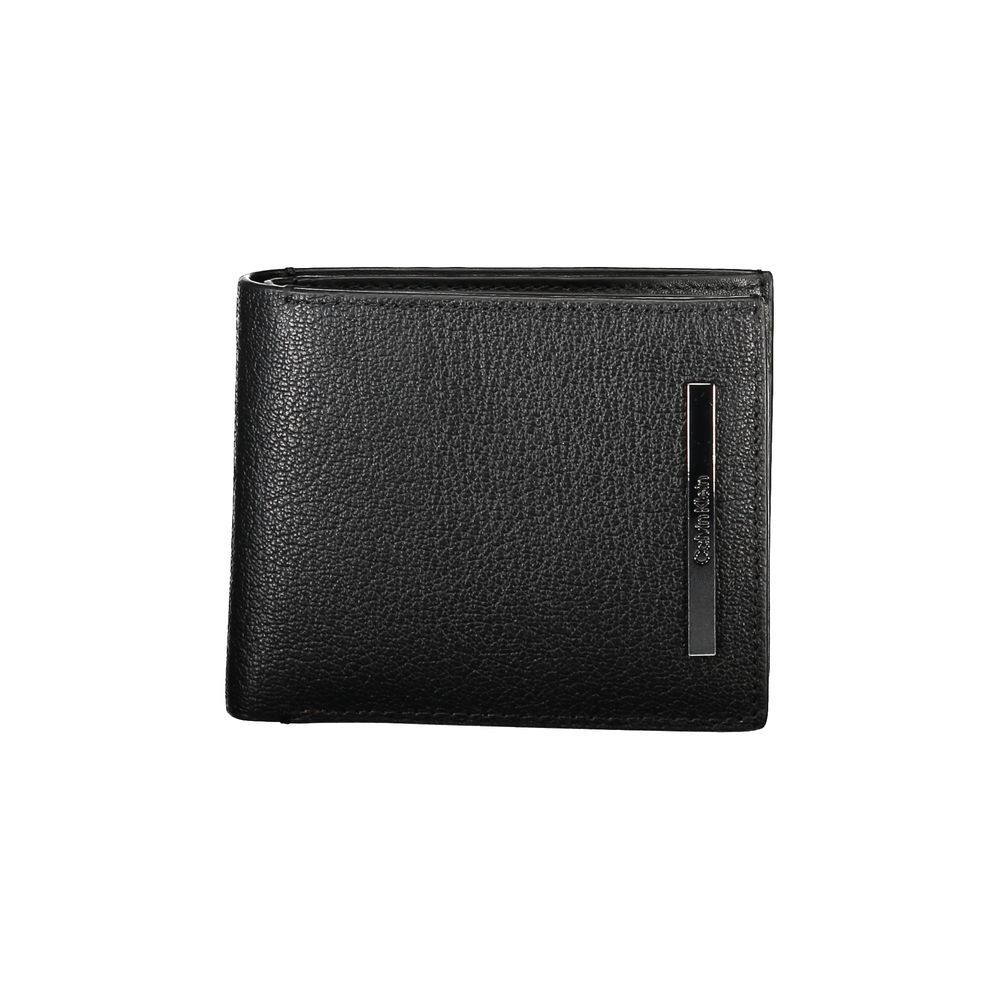 Calvin Klein Elegant wallet made of black leather with RFID block