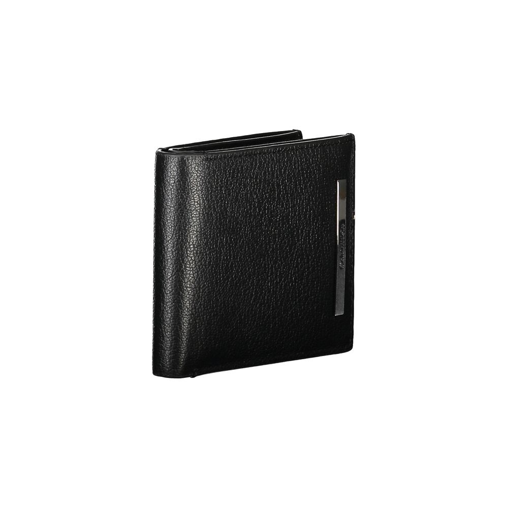 Calvin Klein Elegant wallet made of black leather with RFID block