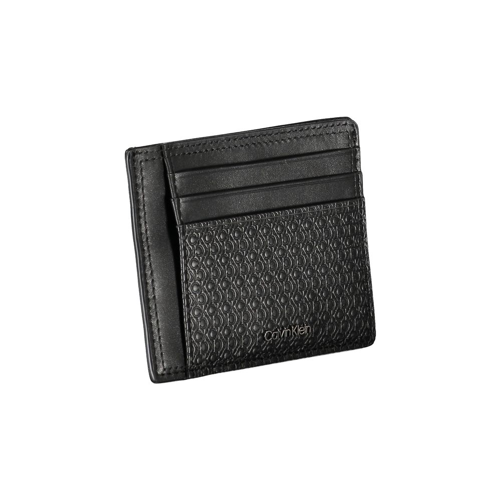 Calvin Klein Elegant black leather wallet with card holder