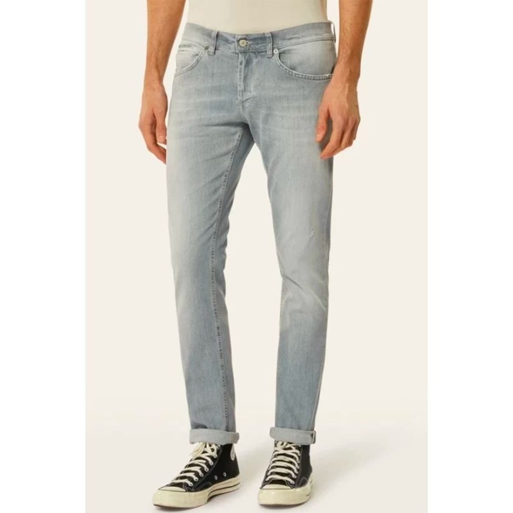 Dondup Glatter grauer Stretch-Denim für Männer