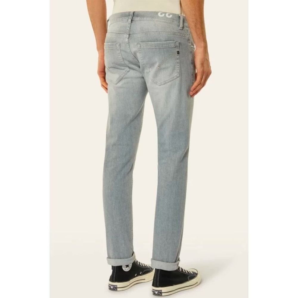 Dondup Glatter grauer Stretch-Denim für Männer