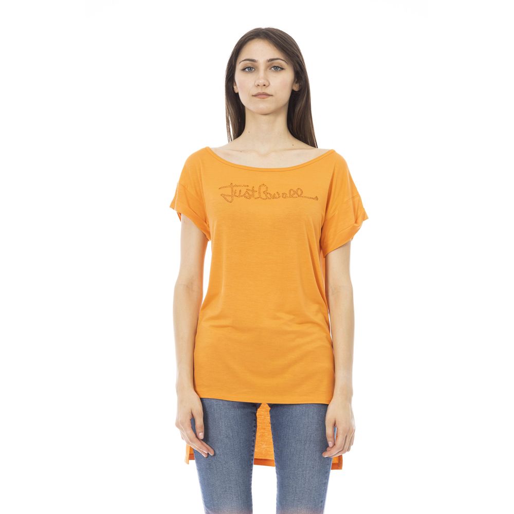 Just Cavalli Orange Cotton Women's T-Shirt