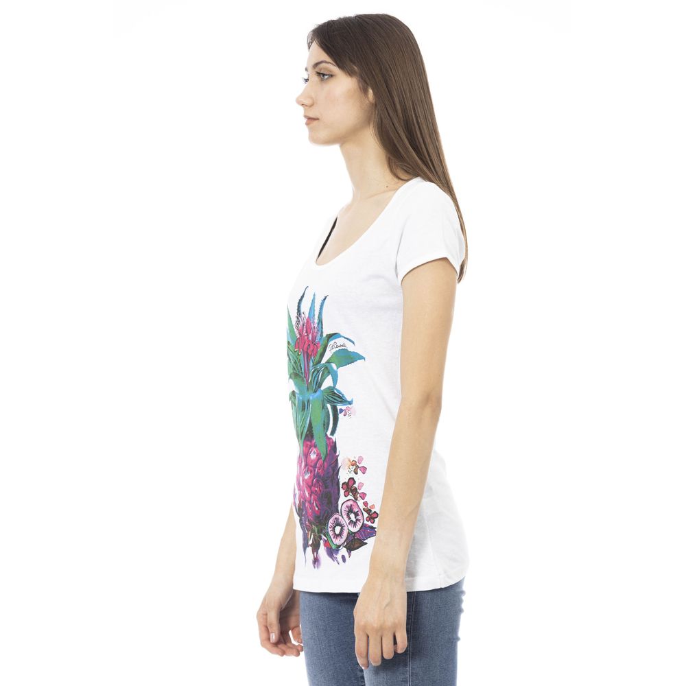 Just Cavalli White Cotton T-Shirt for Women