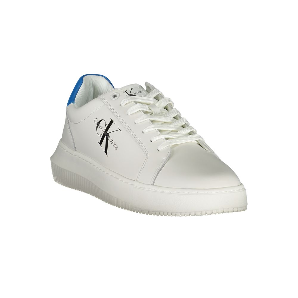 Calvin Klein Simple white contrast sneakers with an eco-friendly twist