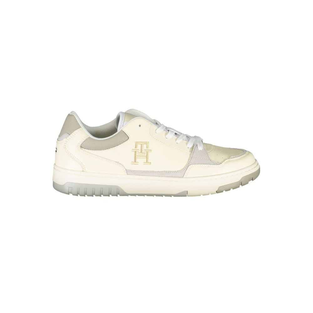 Tommy Hilfiger beige sports shoes with unique embroidery