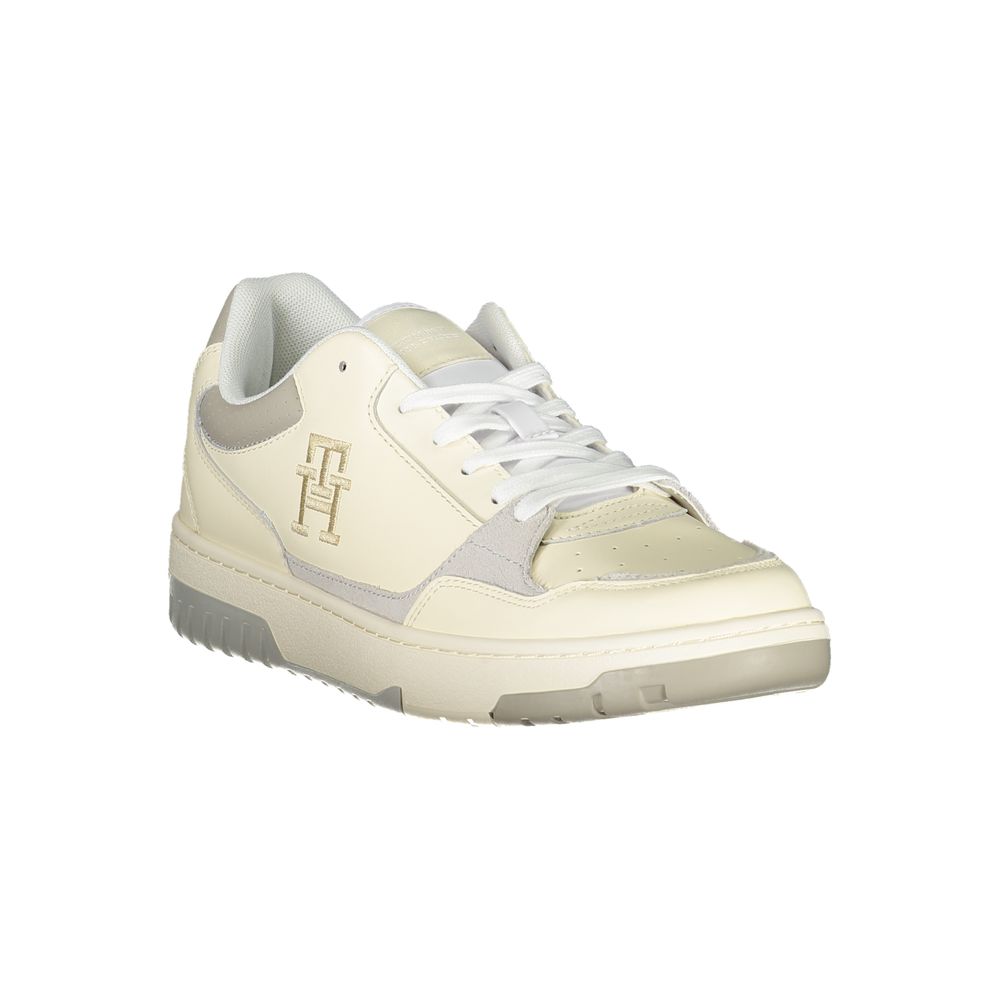 Tommy Hilfiger beige sports shoes with unique embroidery