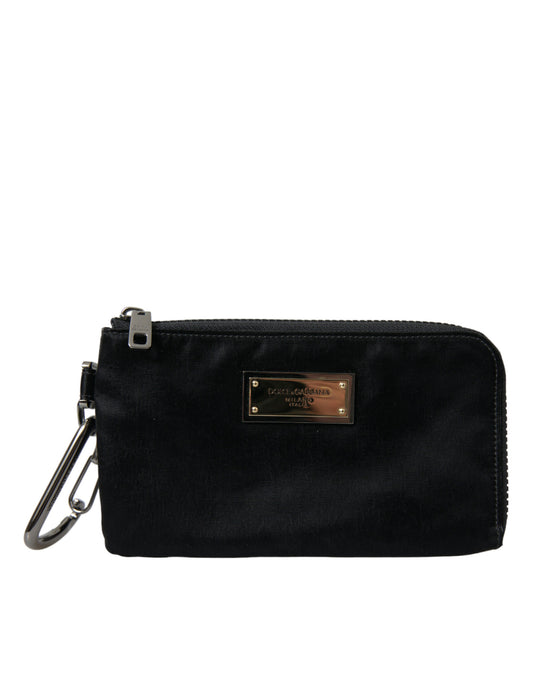 Dolce &amp; Gabbana Elegant designer case made of nylon and leather in black