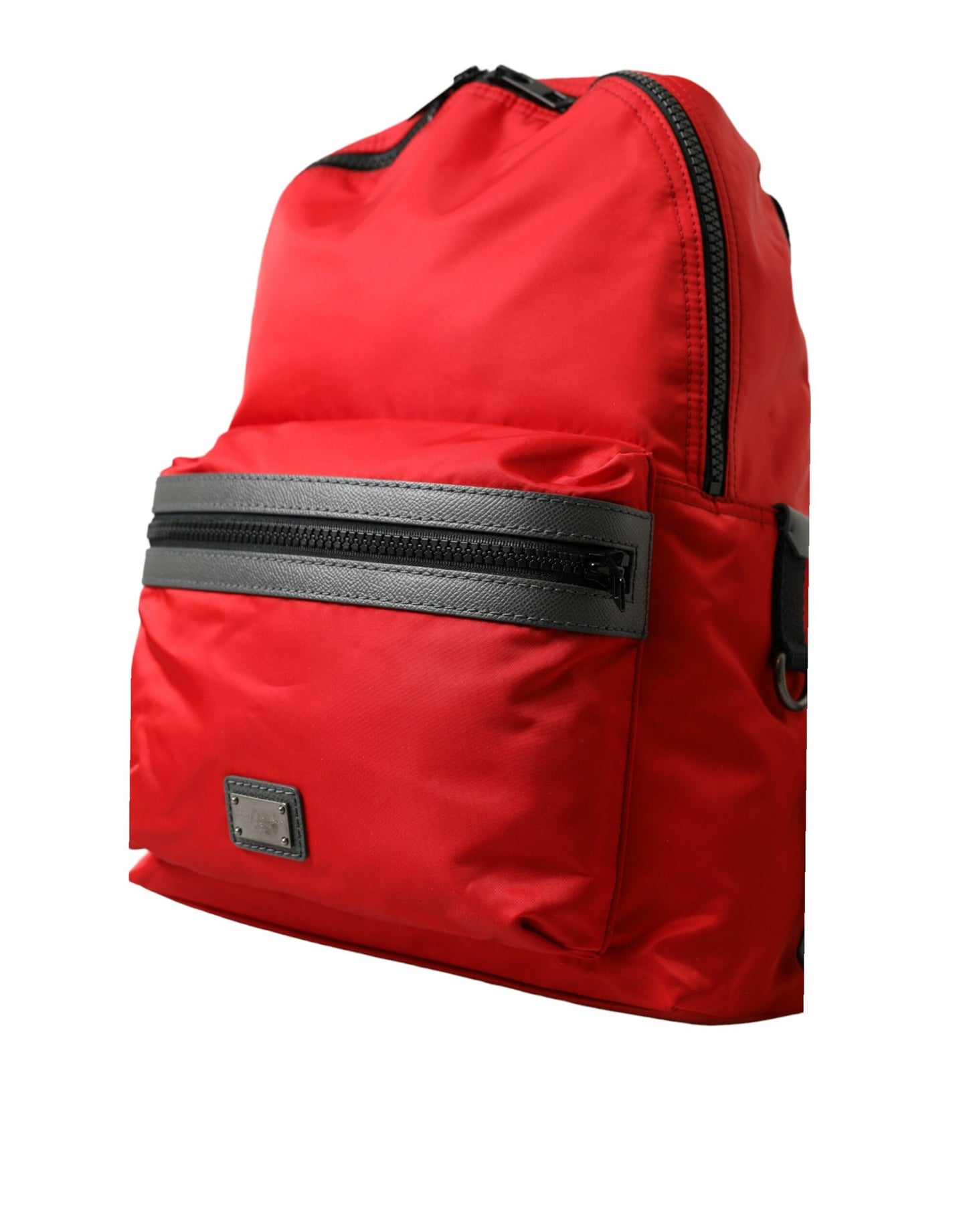 Dolce &amp; Gabbana Elegant Red Nylon Leather Backpack