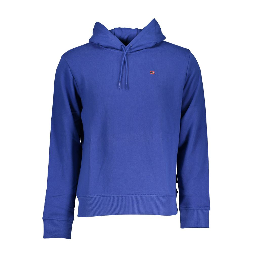 Napapijri Schickes blaues Sweatshirt mit Kapuze und langen Ärmeln