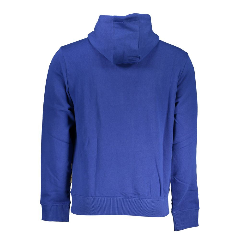 Napapijri Schickes blaues Sweatshirt mit Kapuze und langen Ärmeln