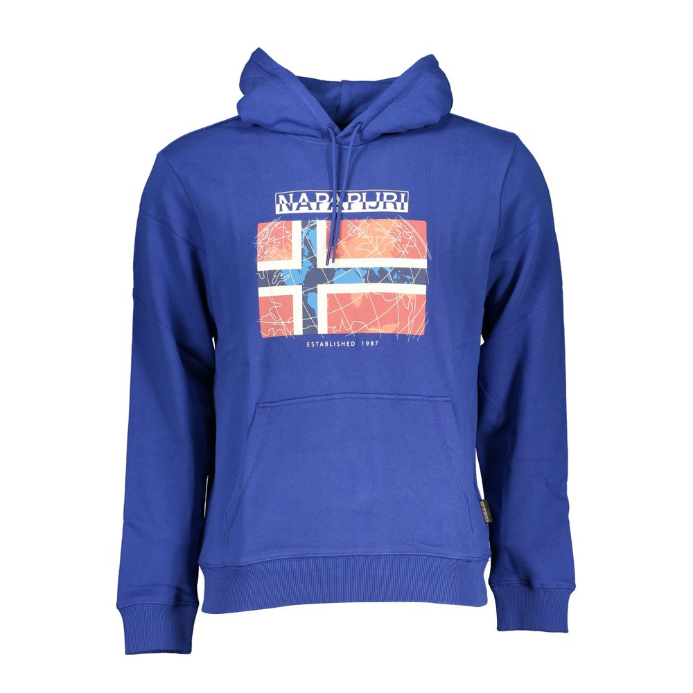 Napapijri Schickes blaues Kapuzensweatshirt mit Logodruck