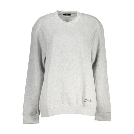 Cavalli Class Chic grey sweatshirt with embroidered round neck