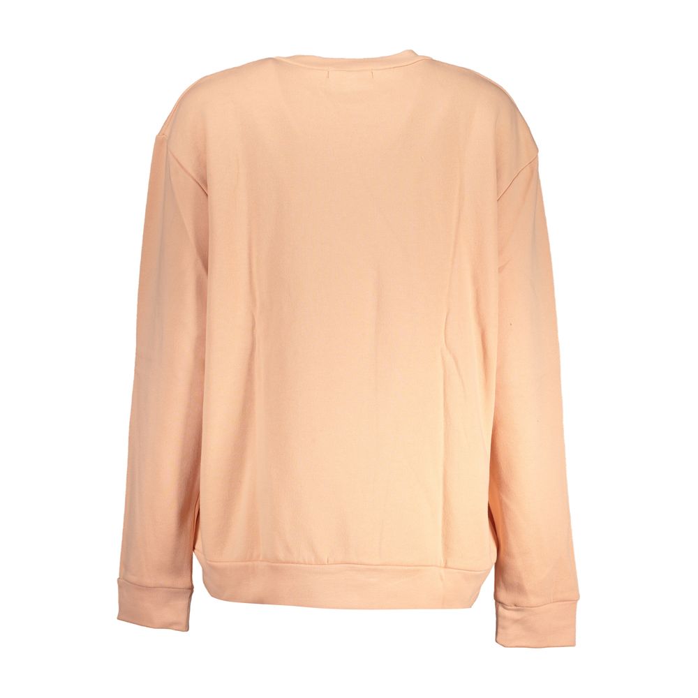 Cavalli Class Elegant long sleeve pink fleece sweatshirt