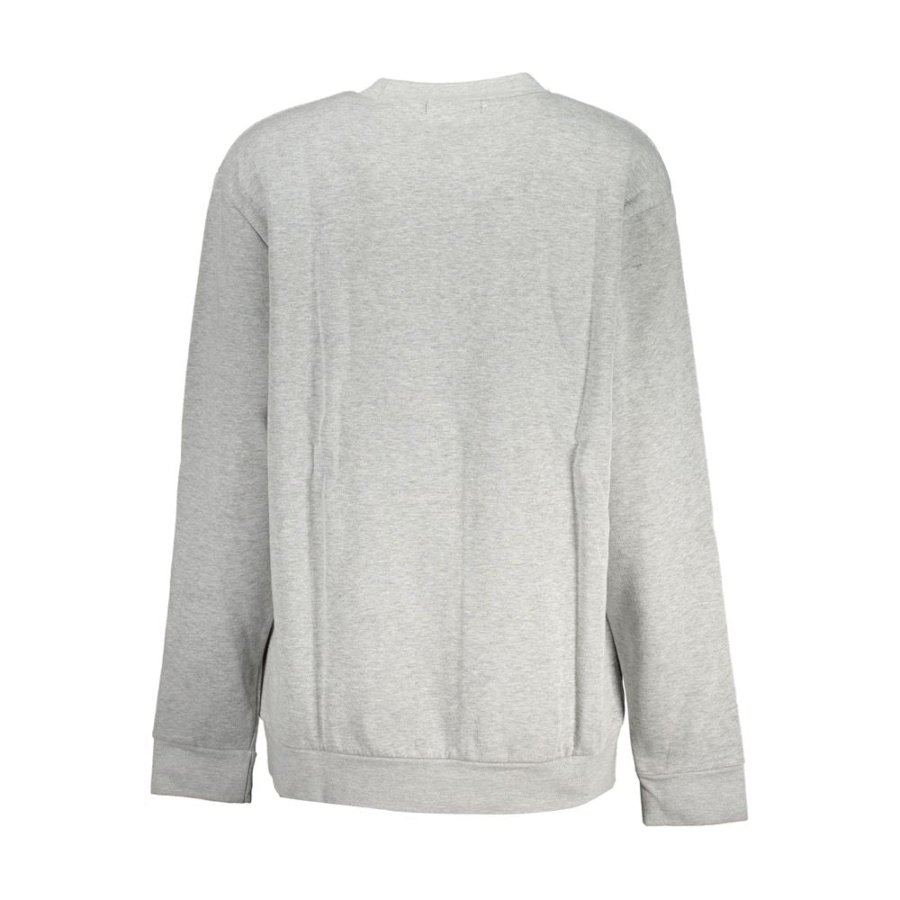 Cavalli Class Chic grey fleece sweatshirt with round neck