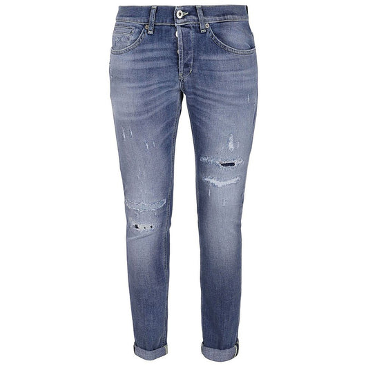 Dondup Schicke blaue Distressed Stretch Jeans