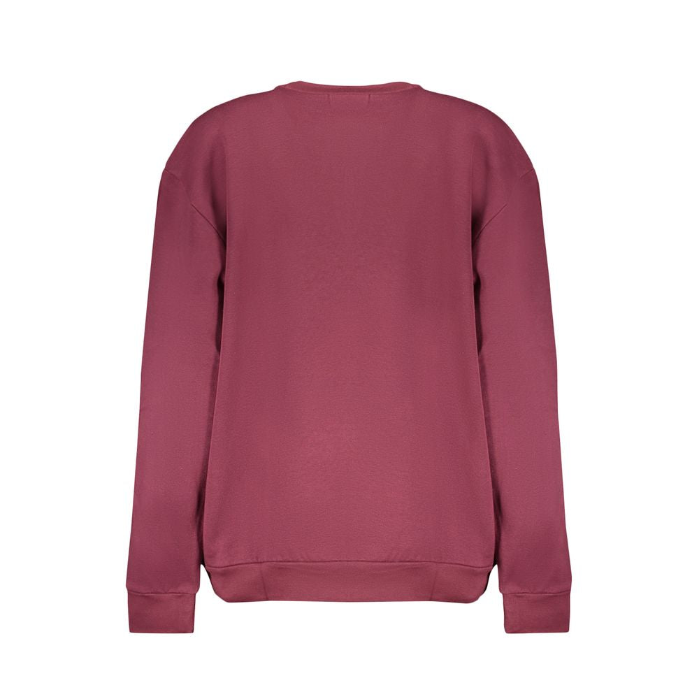 Cavalli Class Elegant purple fleece sweatshirt with round neck