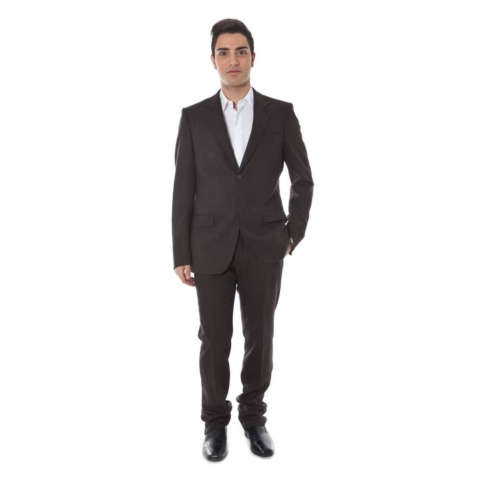 Calvin Klein Smart Brown Wool Blend Suit for Men