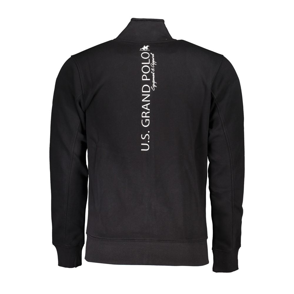 US Grand Polo Stylish fleece long-sleeved sweatshirt with contrasting details