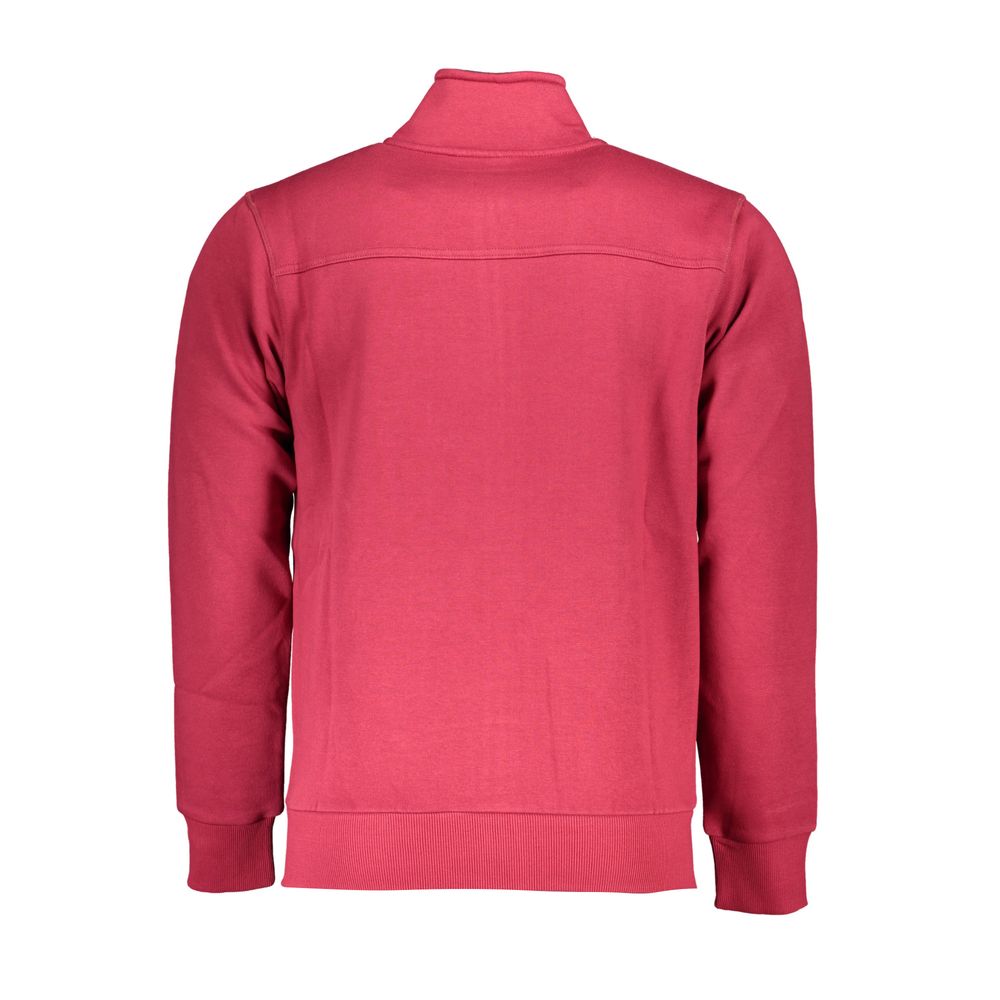 US Grand Polo Chic pink sweatshirt with long sleeves and zip