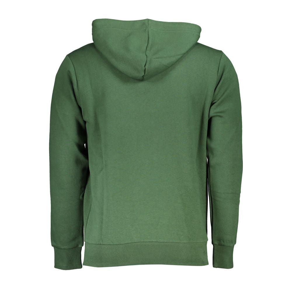 US Grand Polo Elegant green hooded sweatshirt with embroidery