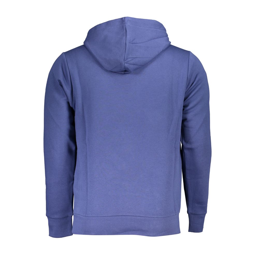 US Grand Polo Elegant Long Sleeve Hooded Sweatshirt in Blue