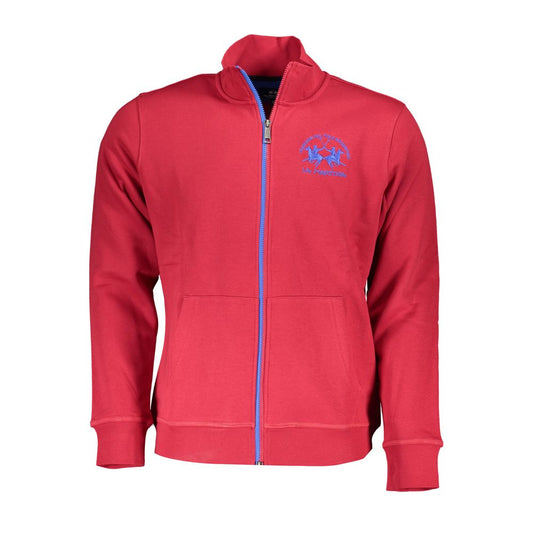 La Martina Chic pink fleece sweatshirt with contrasting details