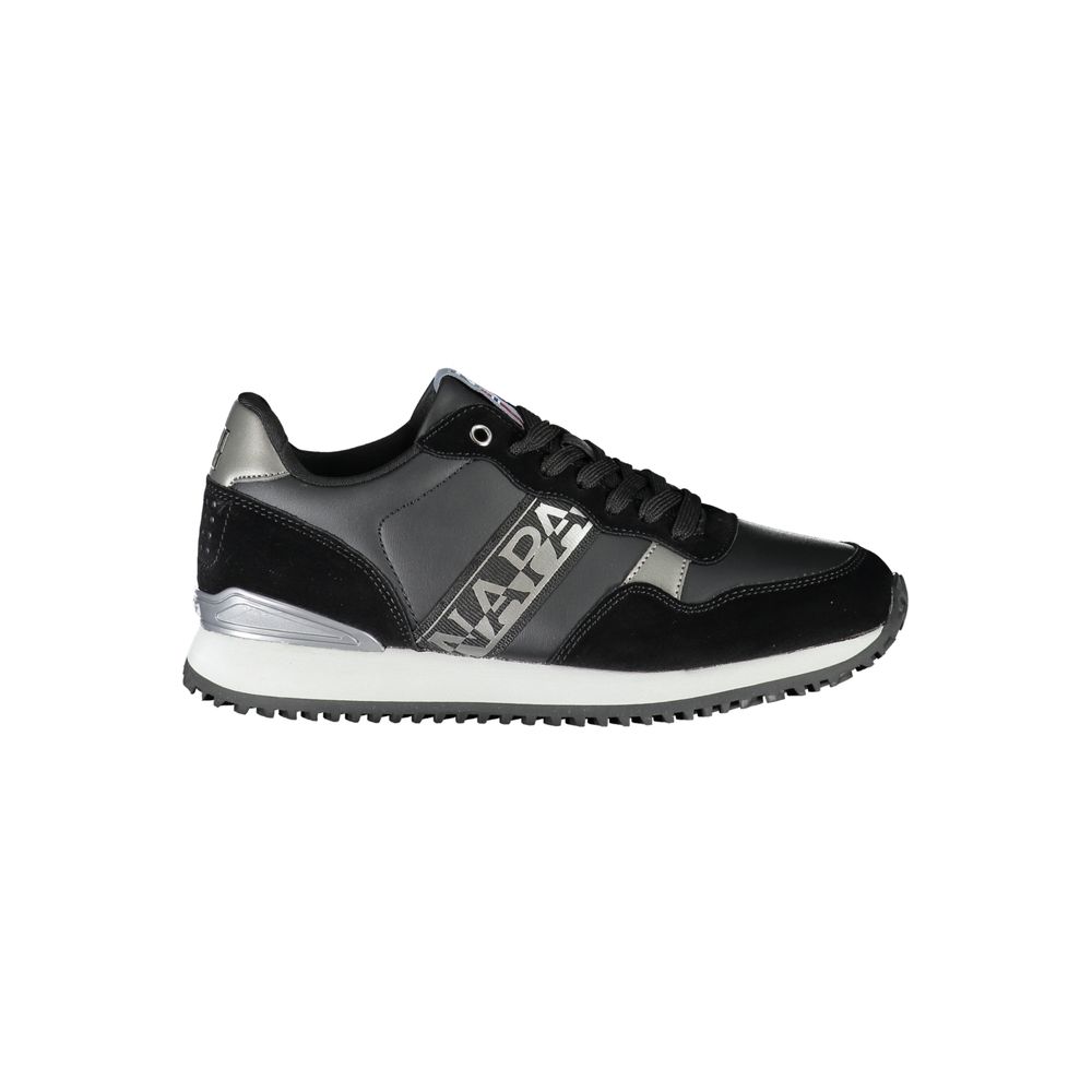 Napapijri Chic black lace-up sneakers with contrast detail