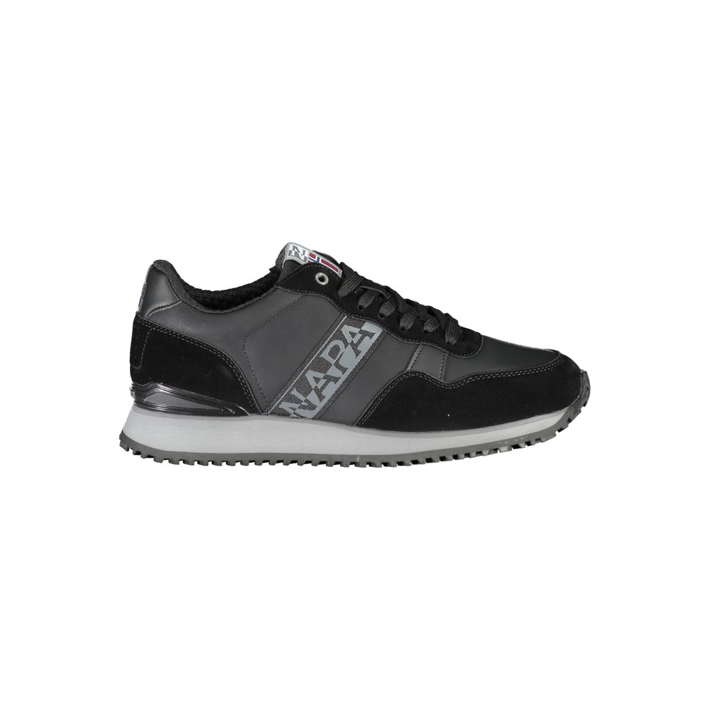 Napapijri Plain Black Contrast Lace Sneakers