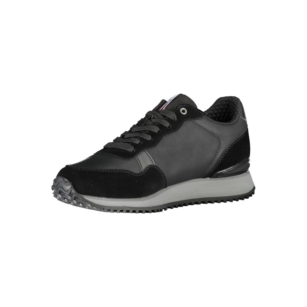 Napapijri Plain Black Contrast Lace Sneakers