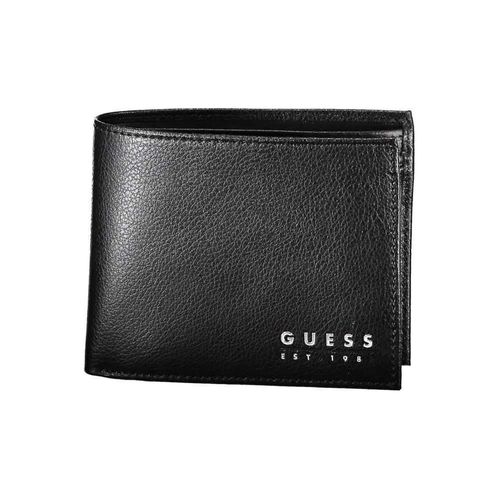 Guess Jeans Chic black leather wallet with two compartments