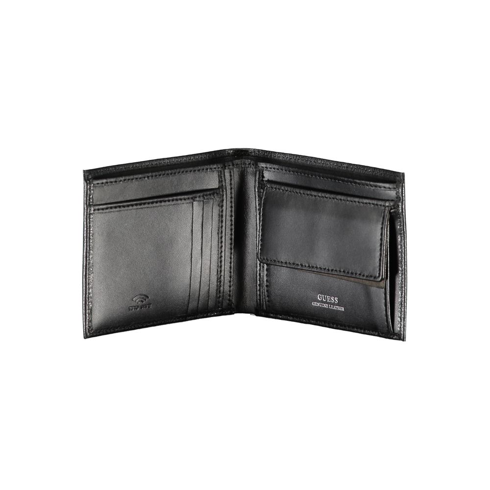 Guess Jeans Chic black leather wallet with two compartments