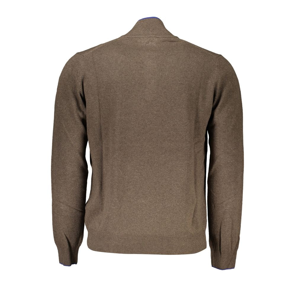 Harmont &amp; Blaine Contrast Detail Half Zip Sweater