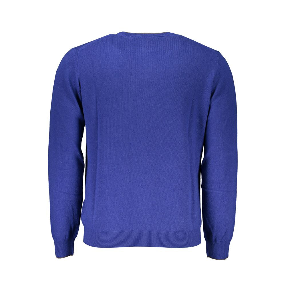 Harmont &amp; Blaine Elegant blue cashmere blend round neck sweater