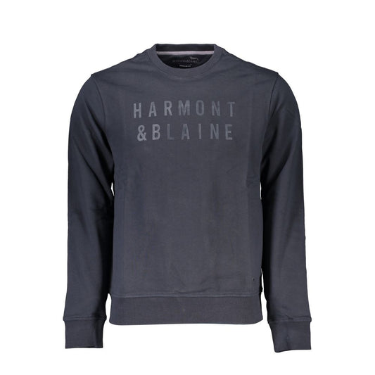 Harmont &amp; Blaine Elegant blue crew neck sweatshirt