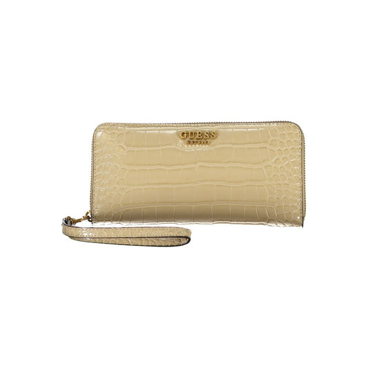 Guess Jeans Chic beige wallet with multiple compartments