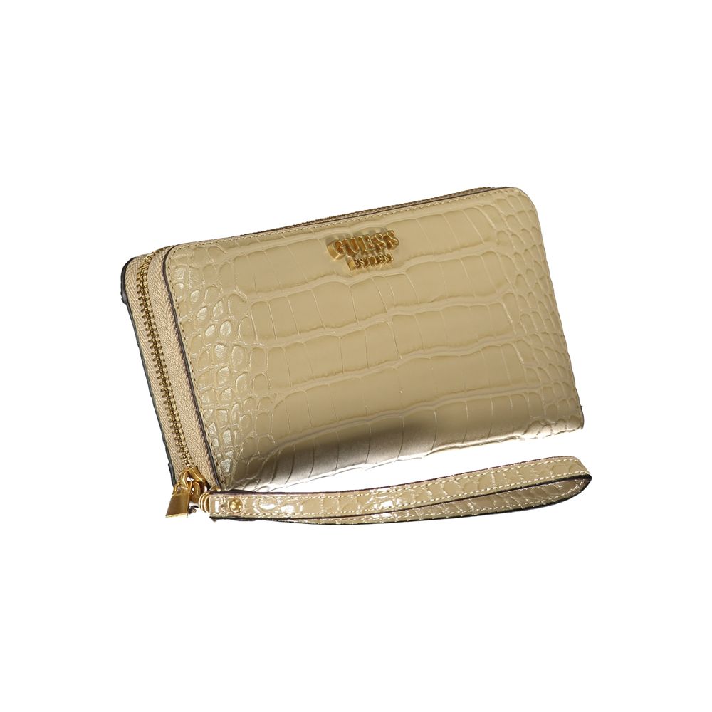 Guess Jeans Chic beige wallet with multiple compartments