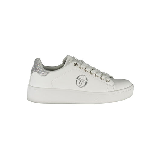 Sergio Tacchini Chic white lace-up sneakers with contrasting details