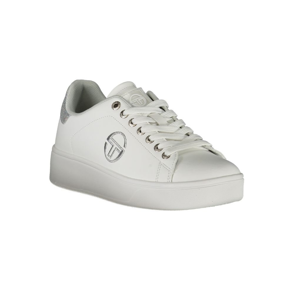 Sergio Tacchini Chic white lace-up sneakers with contrasting details