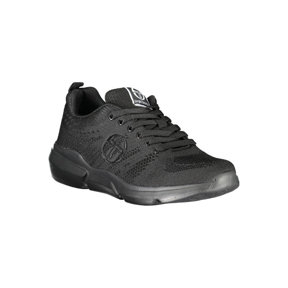 Sergio Tacchini Simple black lace-up sneakers with contrasting trim