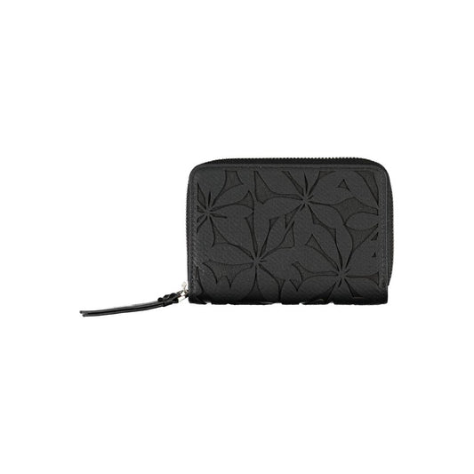 Desigual Schicke schwarze Brieftasche mit eleganter Verzierung