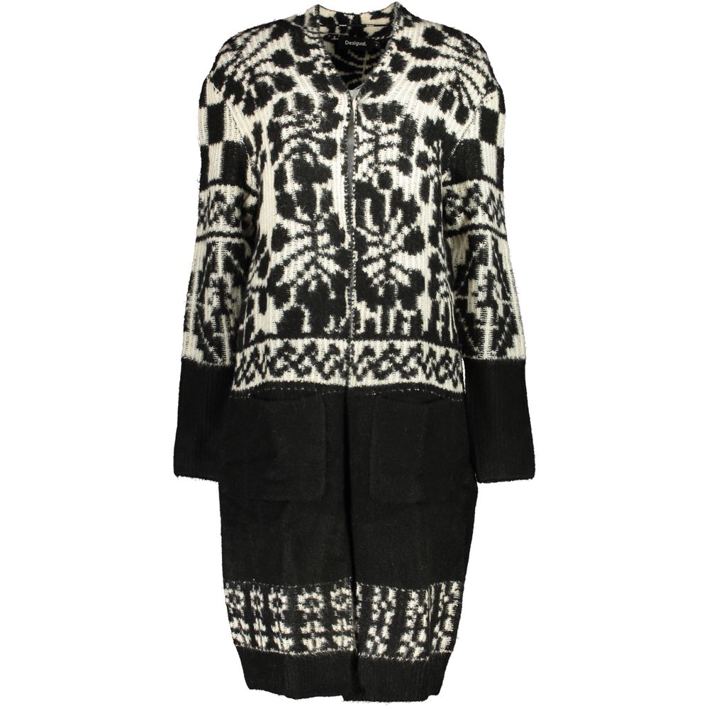 Desigual Chic long-sleeved coat with contrasting details