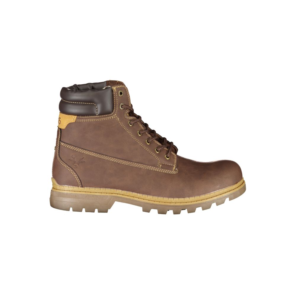 Carrera Elegant brown lace-up boots with contrasting detail