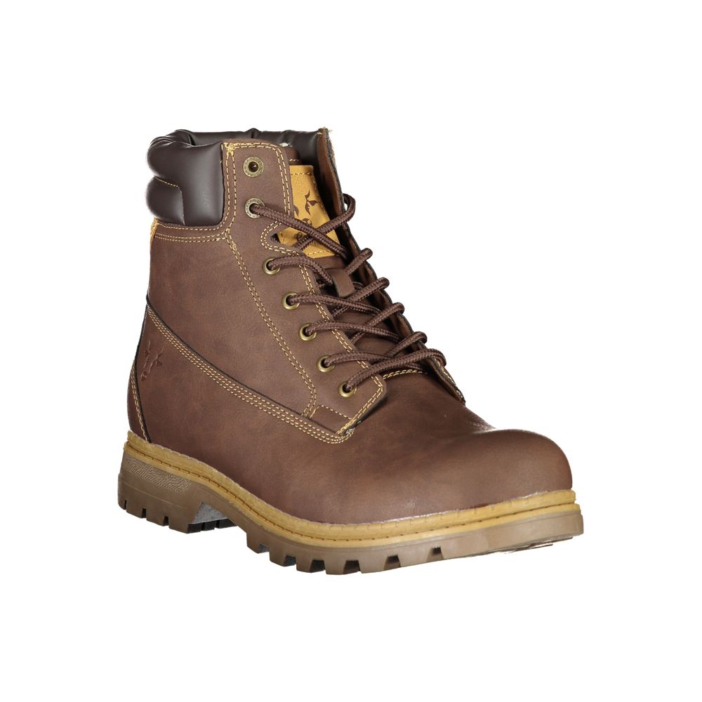 Carrera Elegant brown lace-up boots with contrasting detail