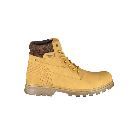 Carrera Simple yellow lace-up boots with contrasting detail