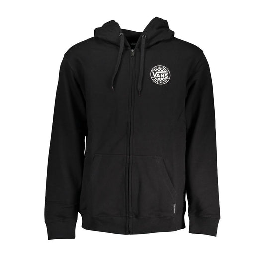 Vans Plain black zip-up hoodie with logo print