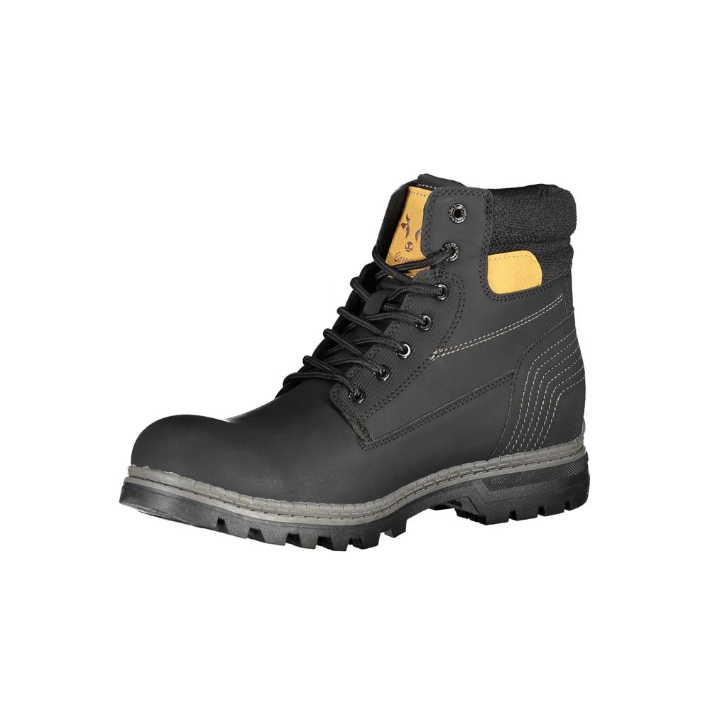 Carrera Simple black lace-up boots with contrasting accents