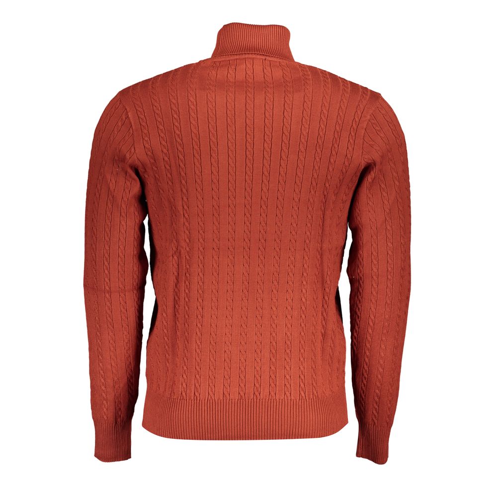 U.S. Grand Polo Eleganter Rollkragenpullover in Bronze für Männer