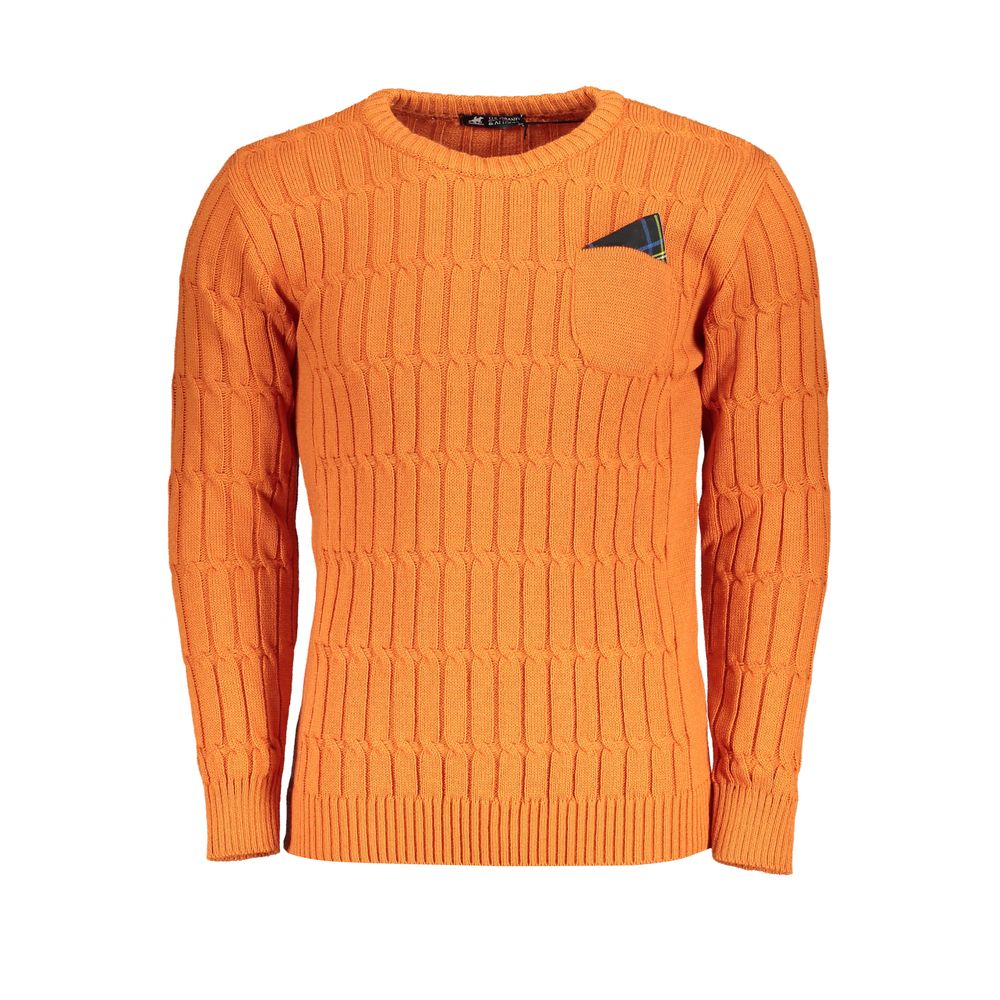 US Grand Polo Orange twist crew neck sweater