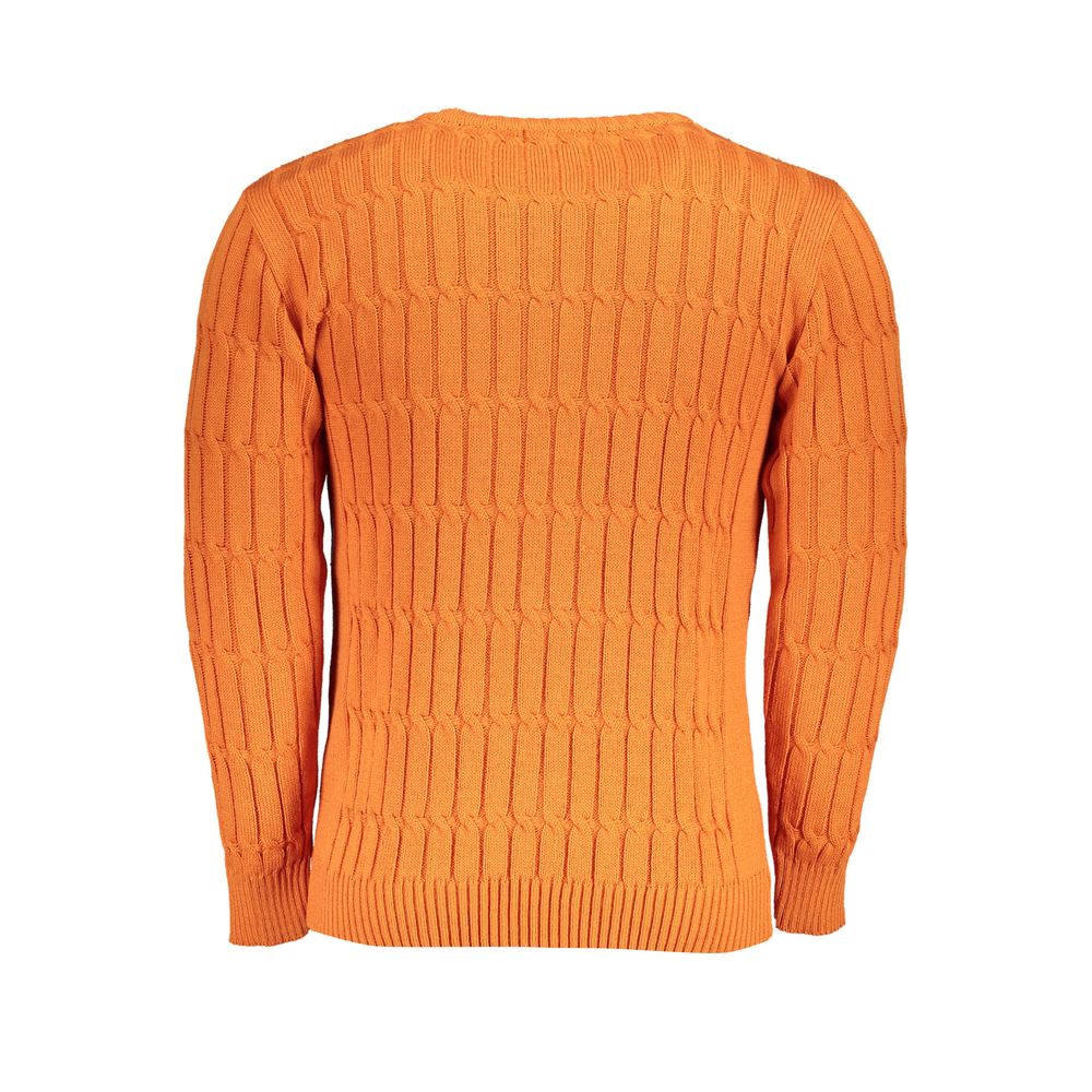 US Grand Polo Orange twist crew neck sweater