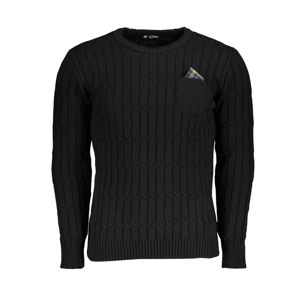 US Grand Polo Twisted Crew Neck Sweater with Contrast Details